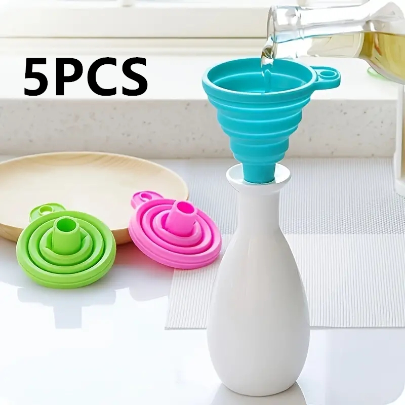 Kitchen Gadgets New - Funil dobrável de silicone multifuncional portátil