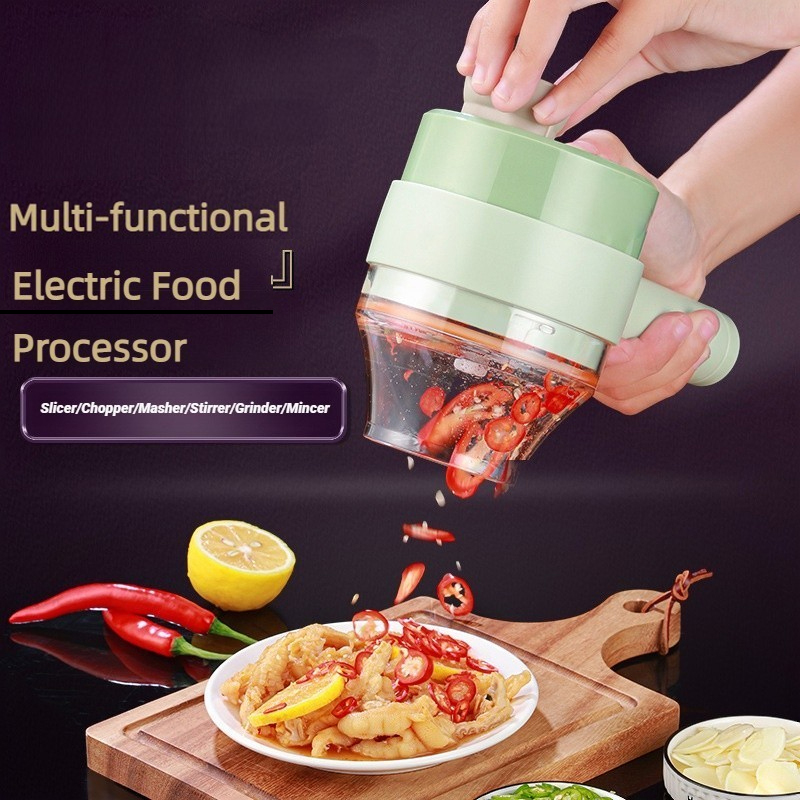 Kitchen Gadgets Garlic - Processador de alimentos elétrico sem fio,