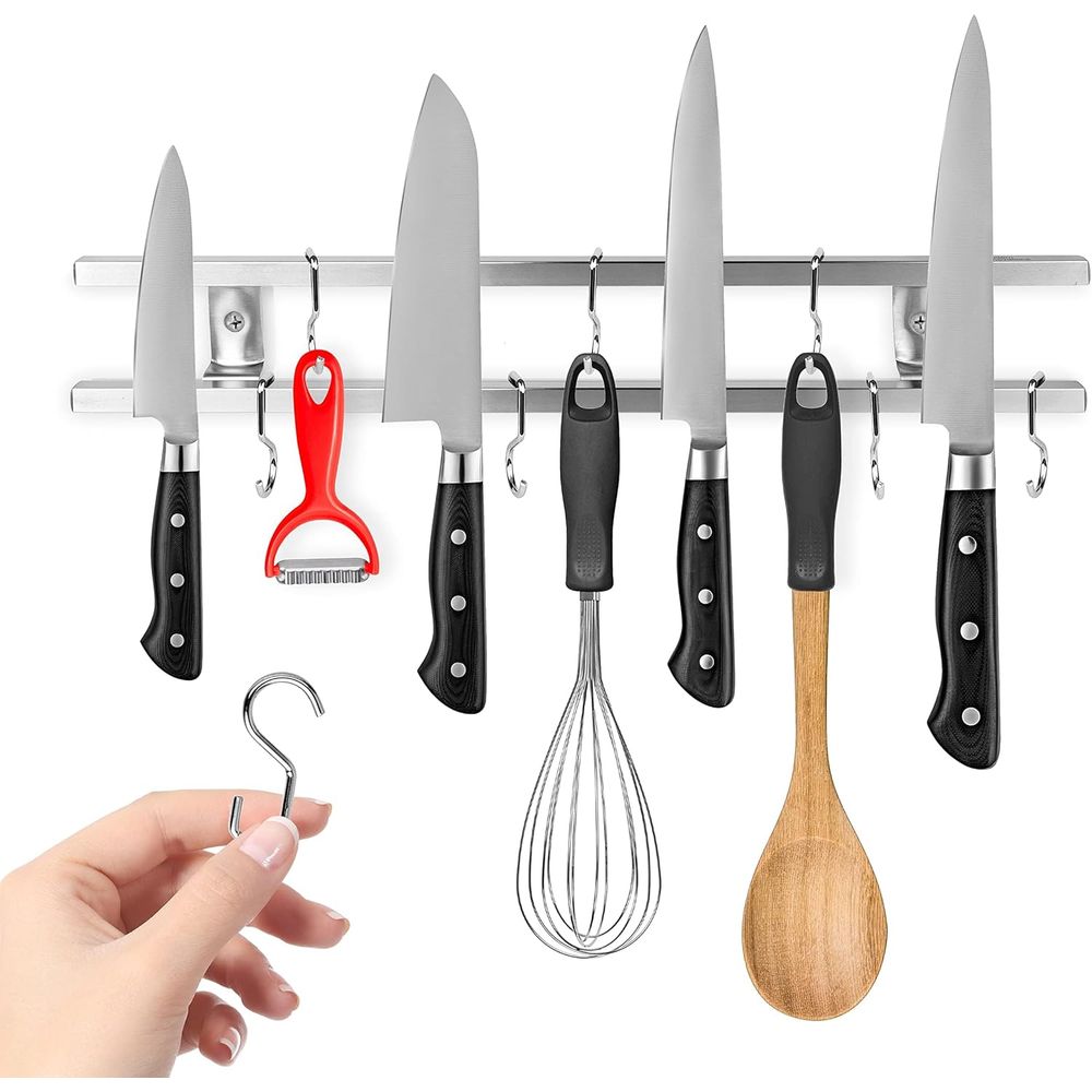 Magnetic Knife Strip - Suporte Magnético de Metal Inoxidável para