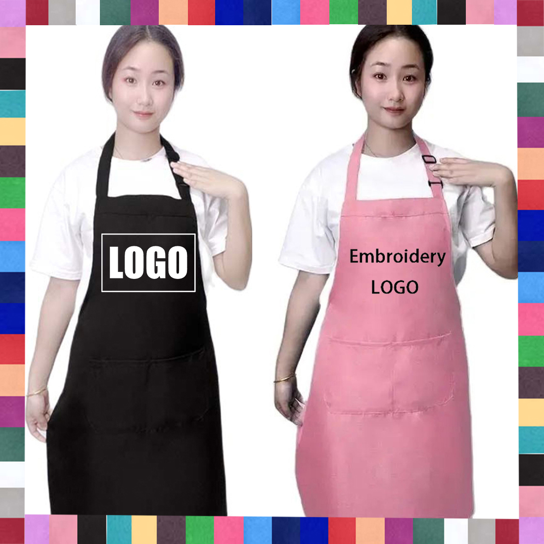 Kitchen Gadgets For Women - 18 cores logotipo personalizado aventais para