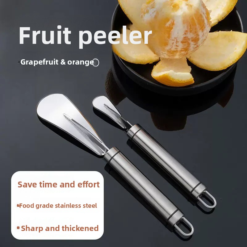 Kitchen Gadgets Peeler - Laranja de aço inoxidável, descascador de