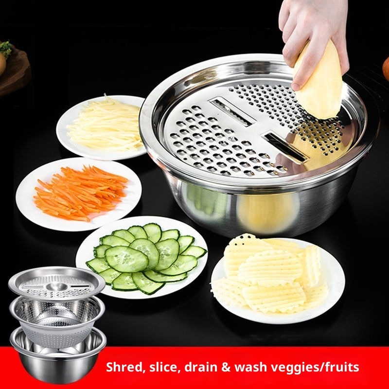 Novo Conjunto de 3 Peças de Ra - Mandoline Slicer avaliação e preço