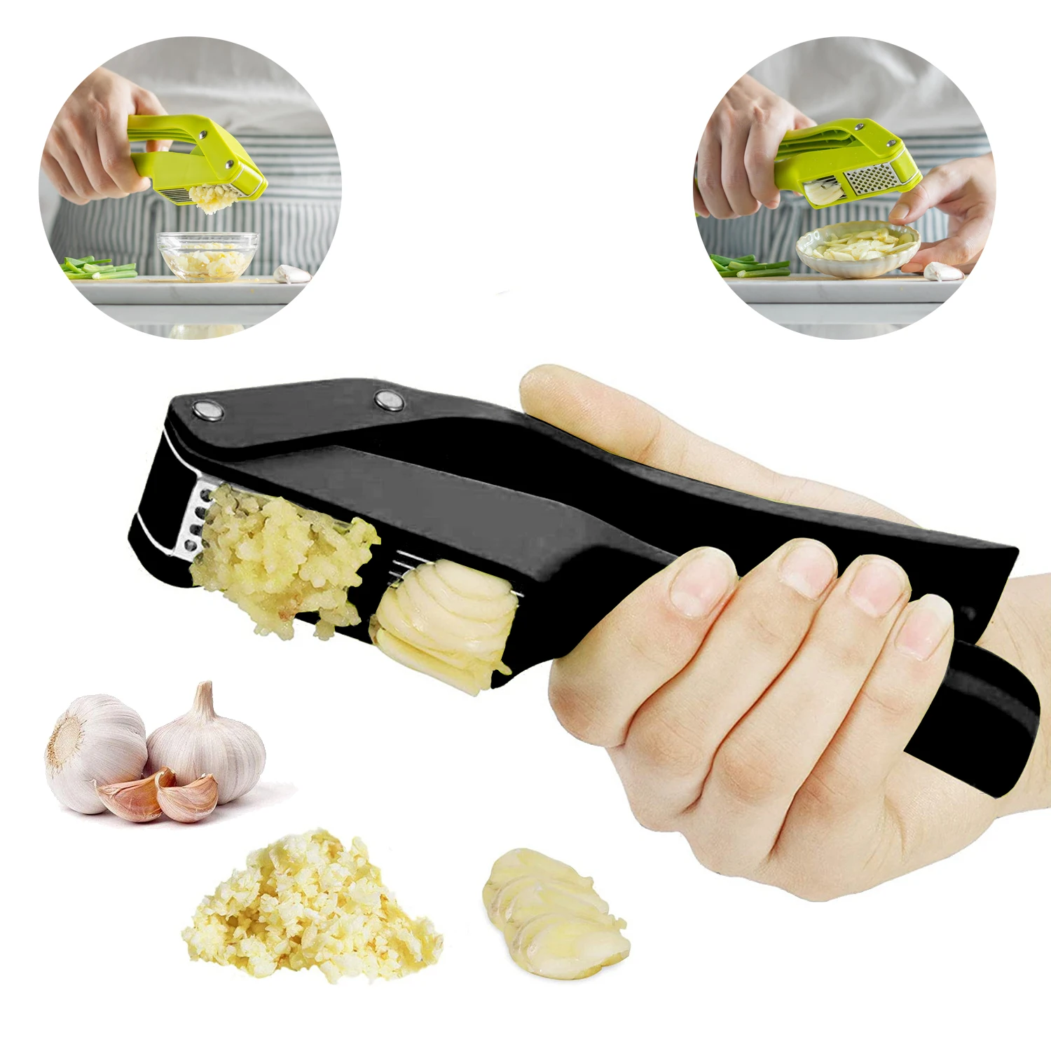 2 em 1 alho ricer e slicer imp - Kitchen Gadgets Garlic avaliação e preço
