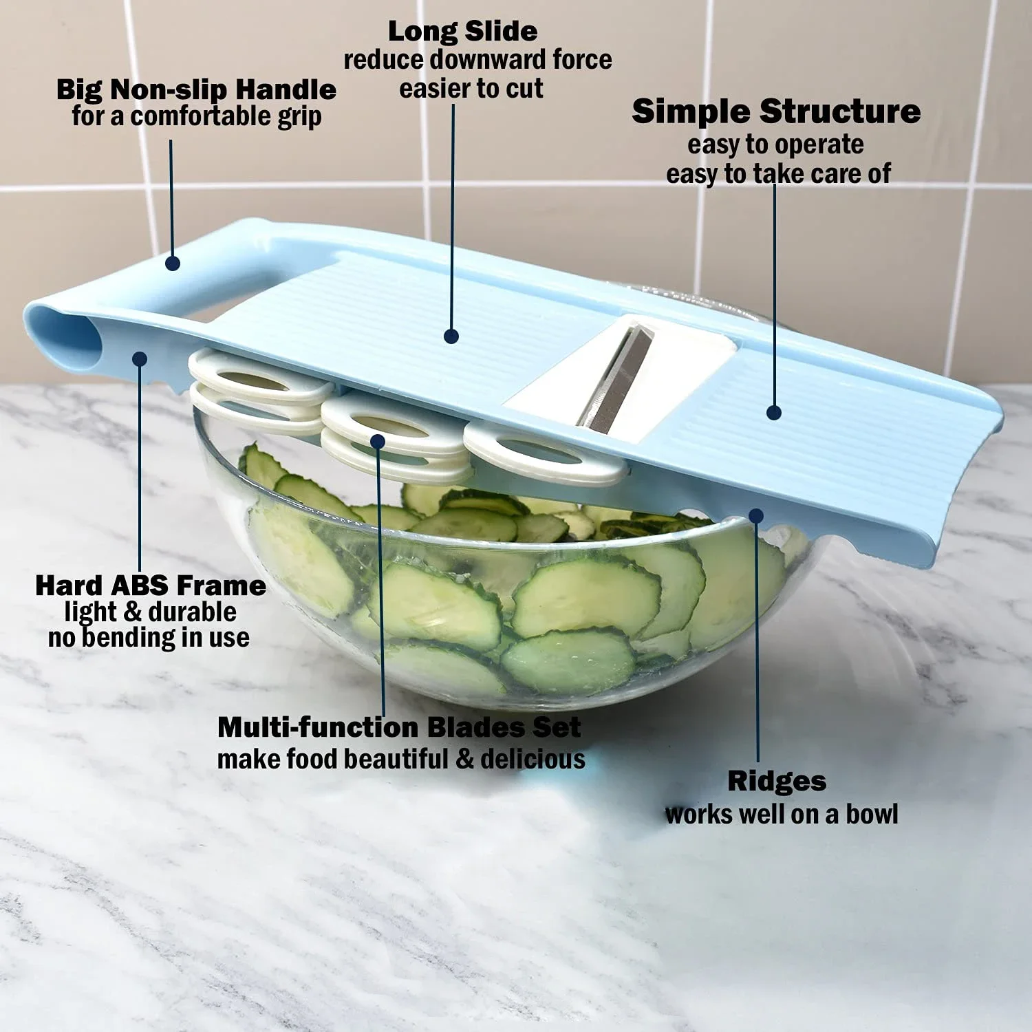 Fatiador de mandolina 5 em 1 p - Mandoline Slicer avaliação e preço